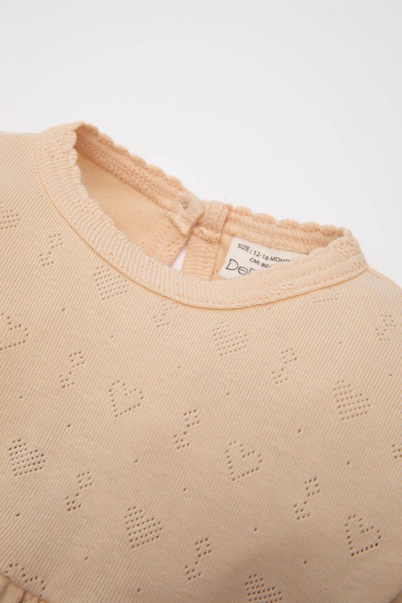 DeFacto Beige BabyGirl Baby Girl 2 Piece Pajama Set Casual - Image 3